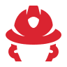 Firefighter helmet icon representing expert faculty